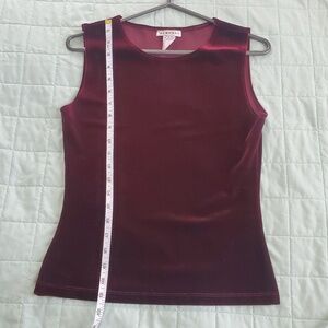 Newport burgundy velvet fitted tank top, size M, good condition